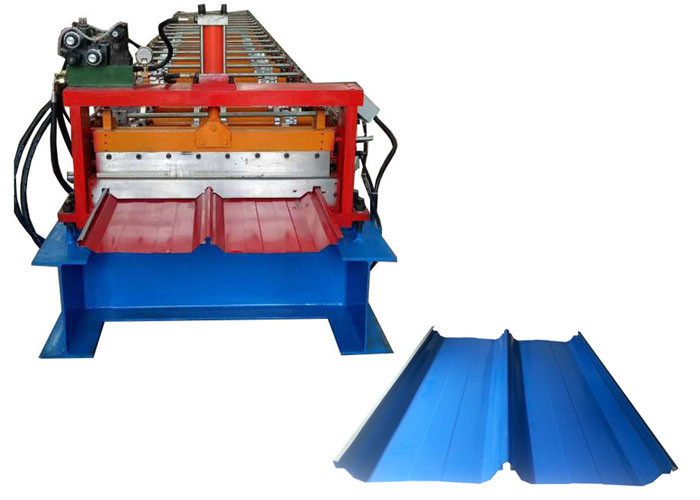 Cr12 Cutter Standing Seam Roll Forming Machine Self Lock Plate Feeding Thickness 0.3-0.9mm