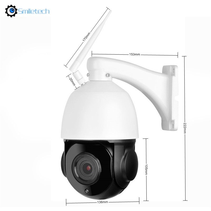 Outdoor 5MP starlight 20X zoom WIFI PTZ two way audio ir speed dome TF card slot speed dome surveillance IP camera