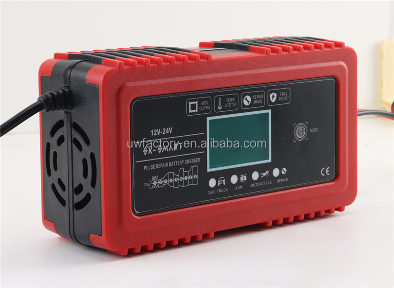 12V10A 24V5A Automatic Lead-Acid Battery Charger with 90% Charging Efficiency and Current Protection