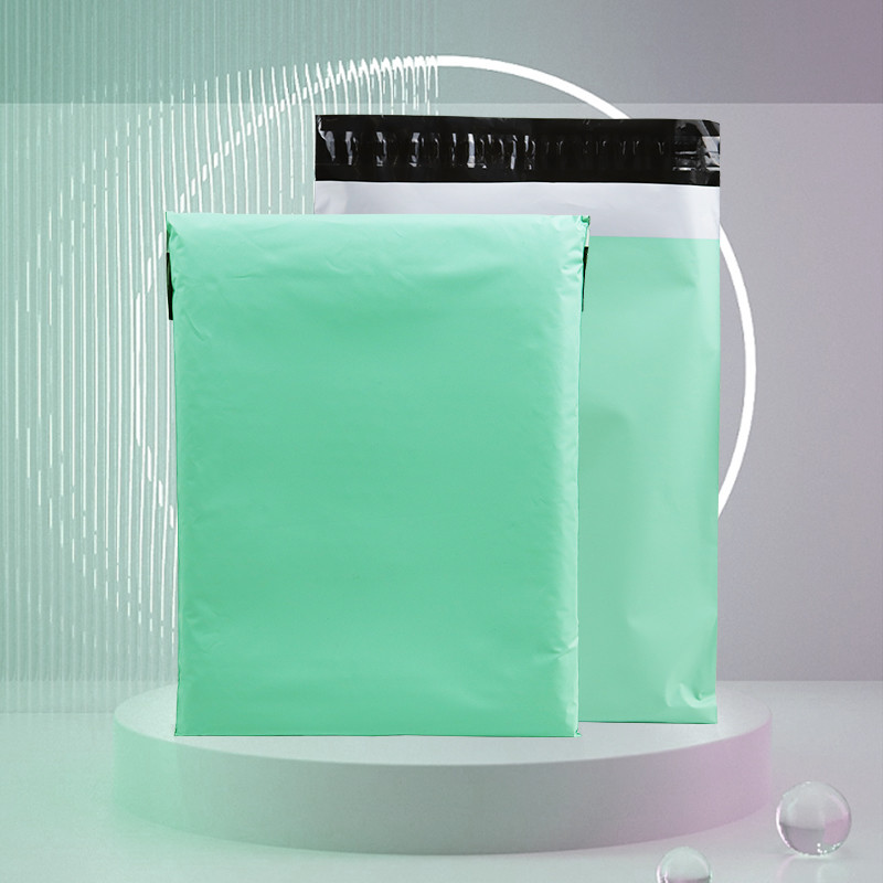 Strong Bearing Capacity Mint Green Biodegradable Custom Mail Bags For Shipping