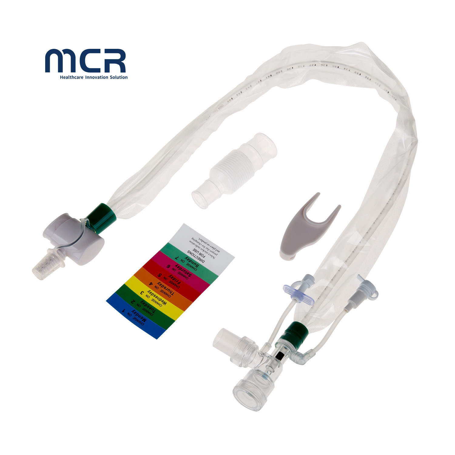 Simple Double Swieve Elbow Closed Suction Catheter Green Color Code