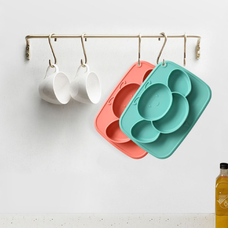 Suction Cup Children Tableware Plates Dish Baby Silicone Crockery Toddlers Dishware Antiskid