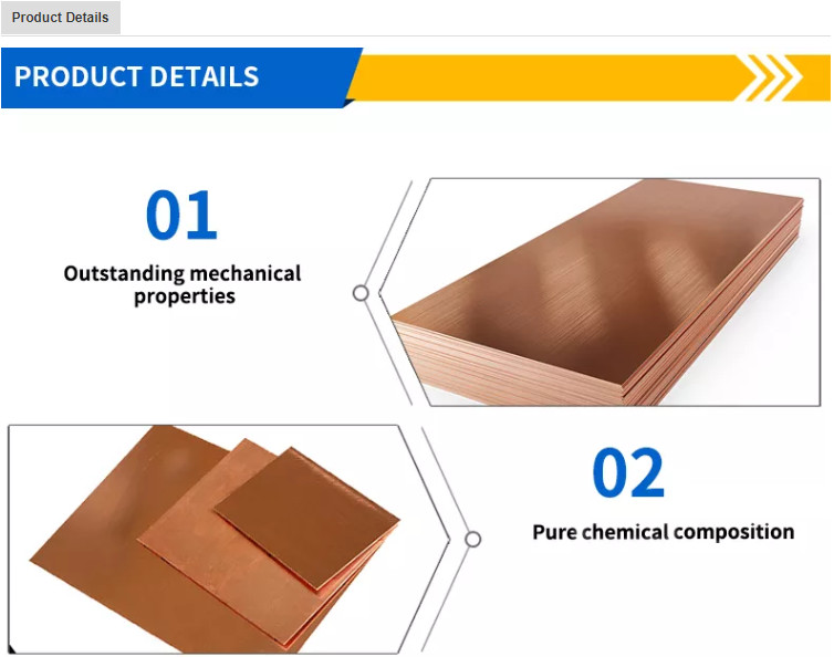 C1100 C1220 4ftX8Ft Flat Copper Plate Sheet 0.5mm 3mm 5mm Thick