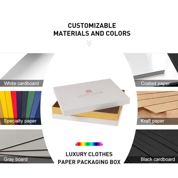 Rigid Cardboard Custom Apparel Boxes Lid And Base Men T Shirt Recyclable