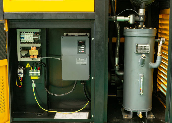 37KW 10Bar Permanent Magnet VFD Air Compressor Air Cooling