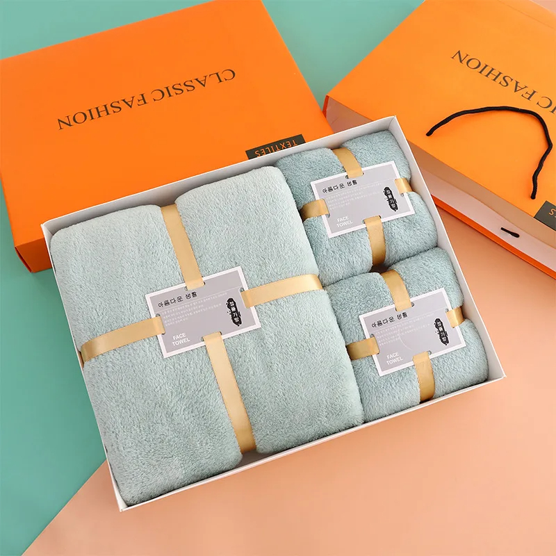 Mesh Bag and Gift Box Included Microfiber Adult Towel Set Bath Towel 70*140cm for SPA