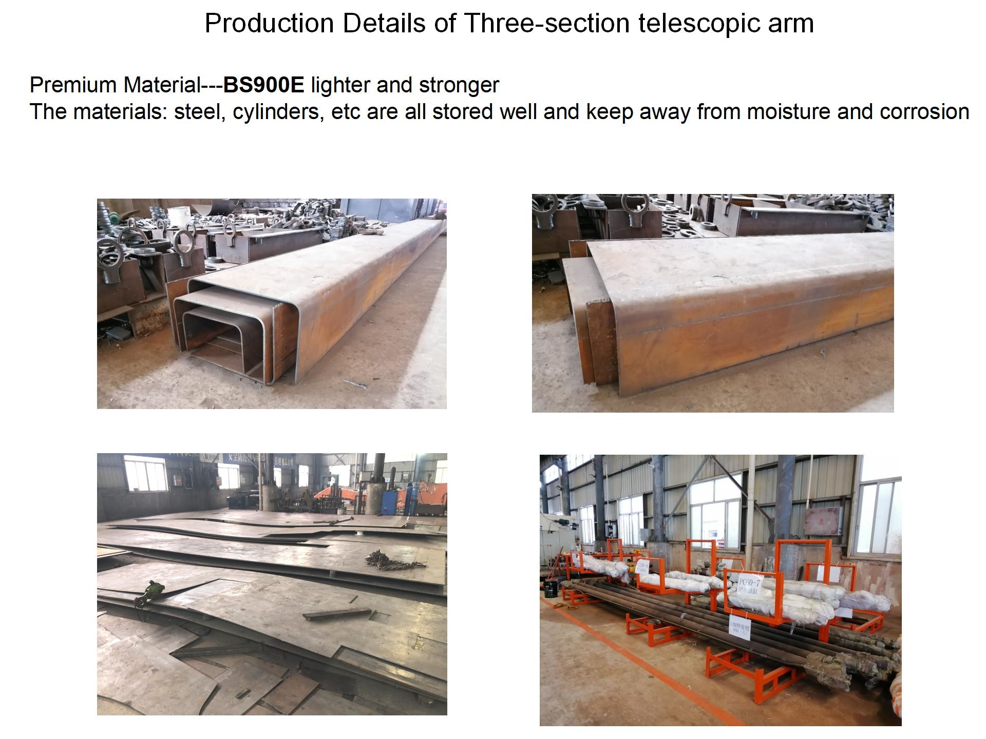 Excavator Telescopic Boom Arm With Clamshell Bucket Grapple For Digging Silt