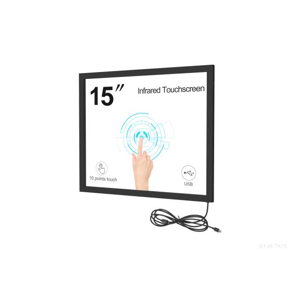 15 Inches Infrared Touch Frame TK Series 10 Point Ir Transparent Glass