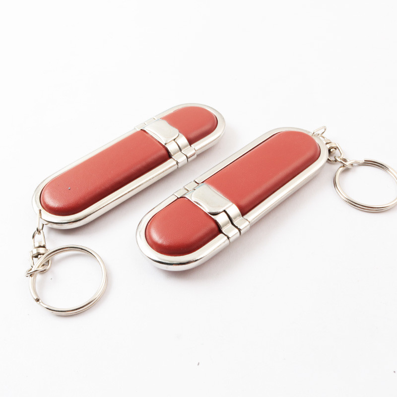 80MB/S 256GB Brown Leather Flash Drive USB 2.0 And USB 3.0 With High Write Speed
