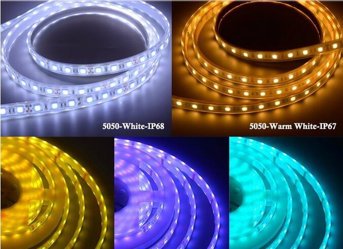 Warm White SMD2835 Flexible Led Strip Lights IP67 2400k With 5m Length , 2 Years Warranty