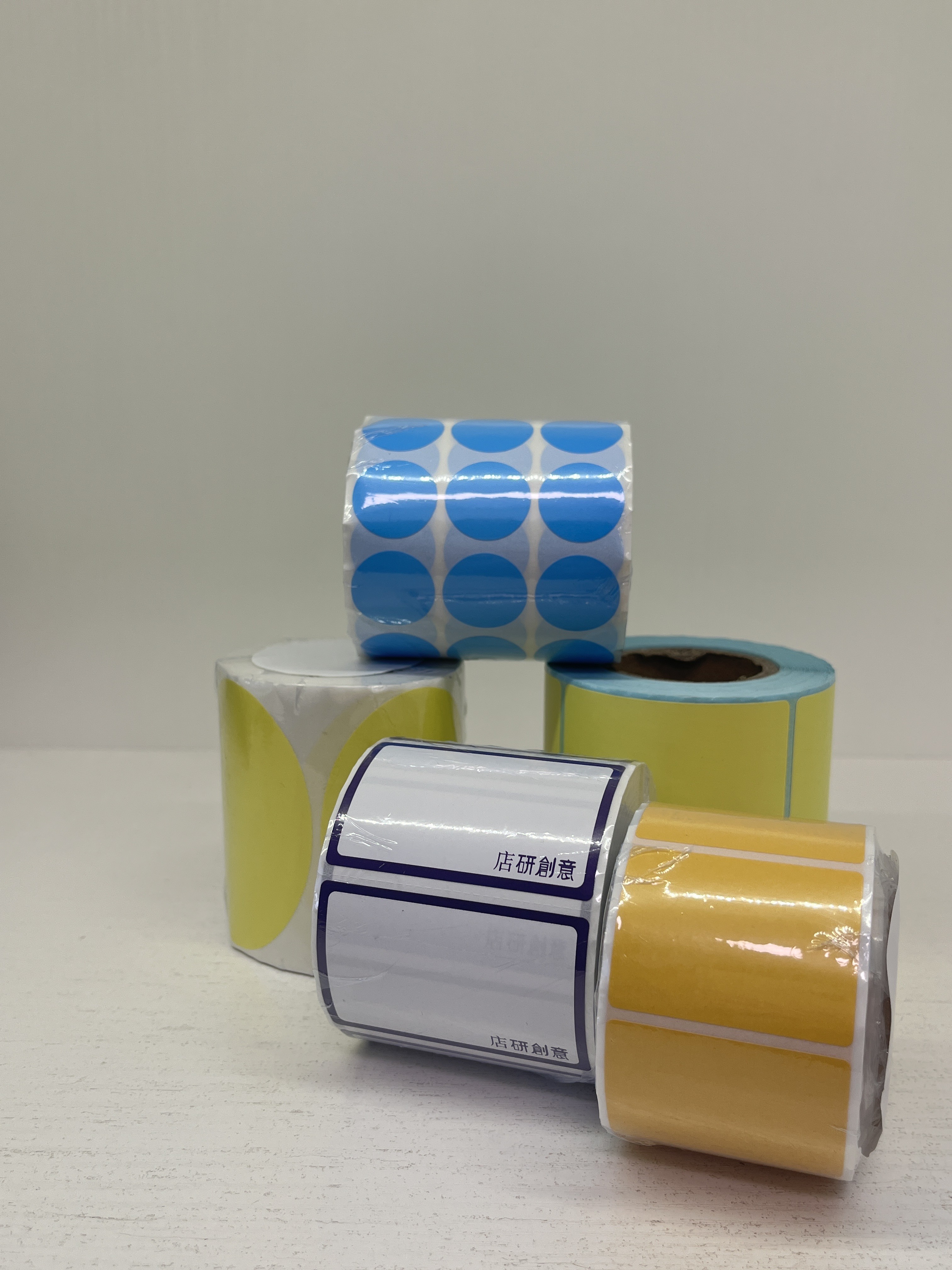 Industrial Colorful Thermal Label Sticker Blue Pink Colored Adhesive Labels Roll