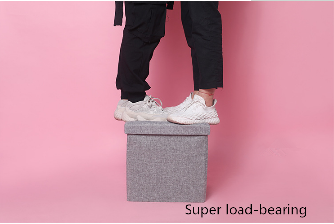 Satin folding storage box chair