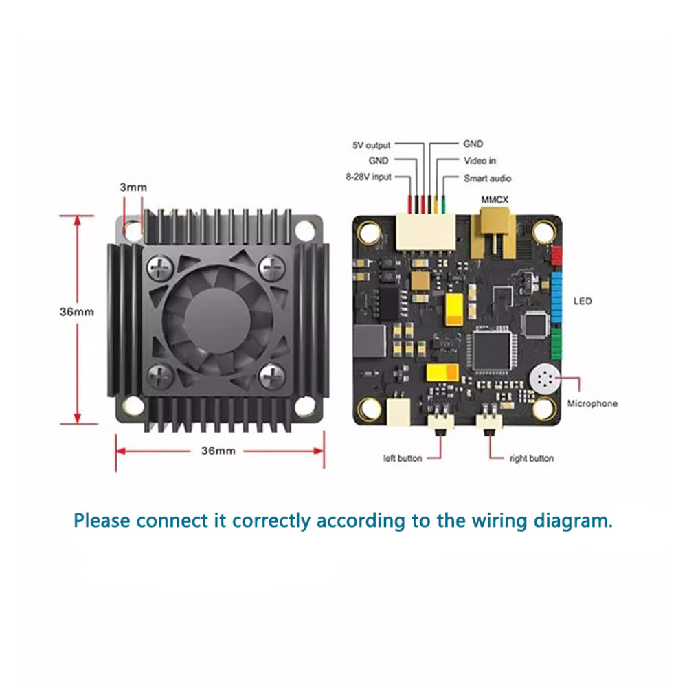 AKK Ultra Long Range VTX 4.9G 5.8G 3W up to 20km FPV VTX Drone Video Transmission 80CHs