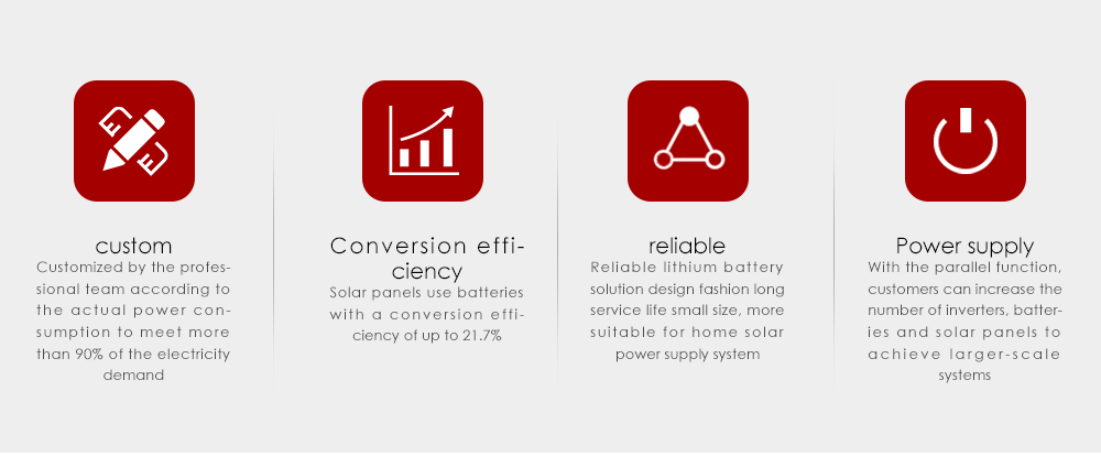 Amosolar Golden Home 5kw 10kw Hybrid Solar Power System with Free Installation Service