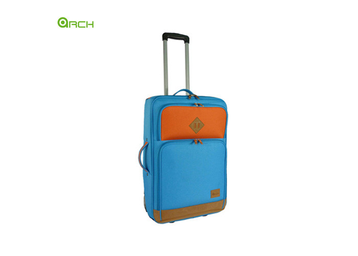 Two Pockets 600D Polyester Trolley Soft Sided Luggage