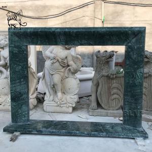 China Antique Marble Fireplace Surround Freestanding Fireproof Stone By Hand Carved on sale