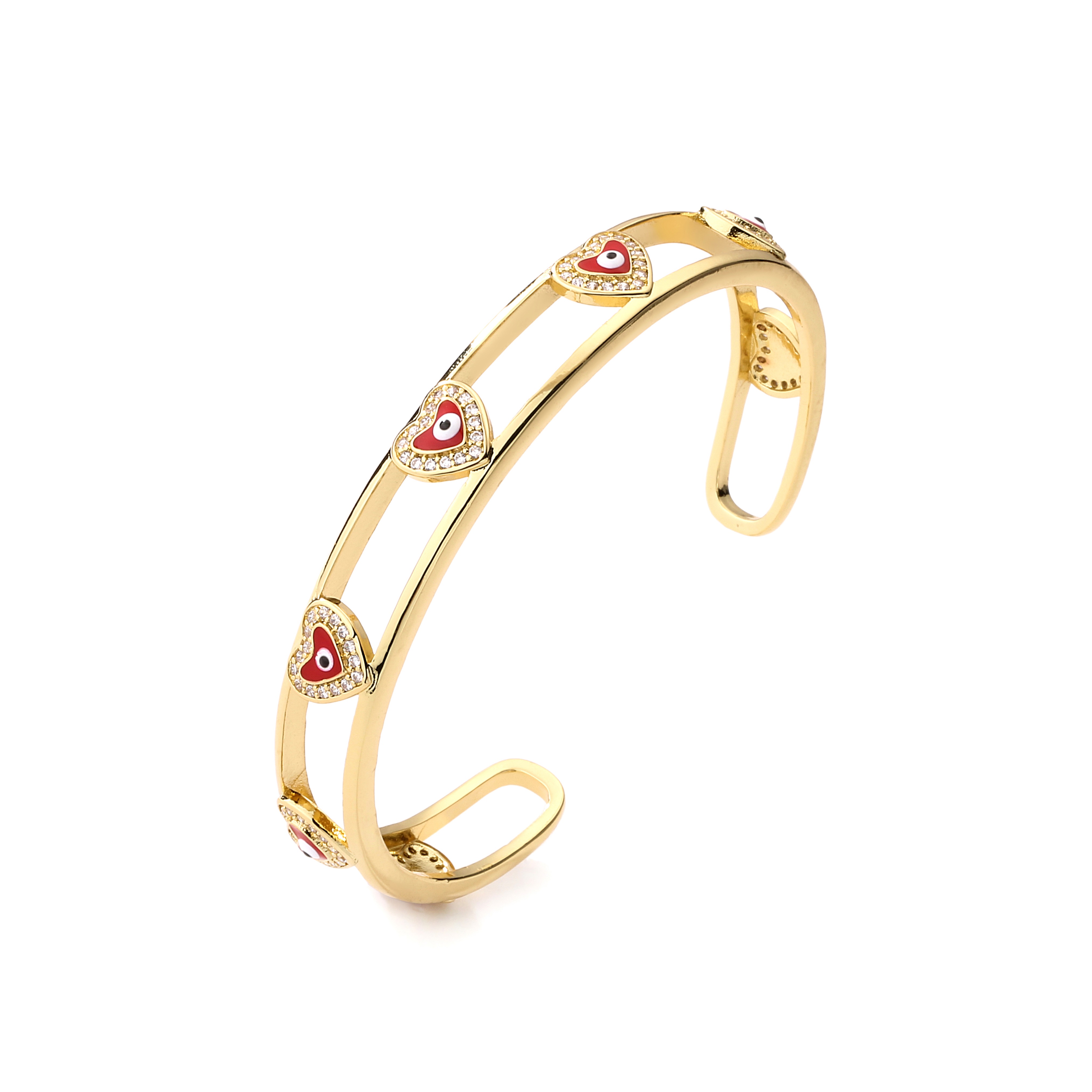 18k Rhinestone Bangle Bracelet