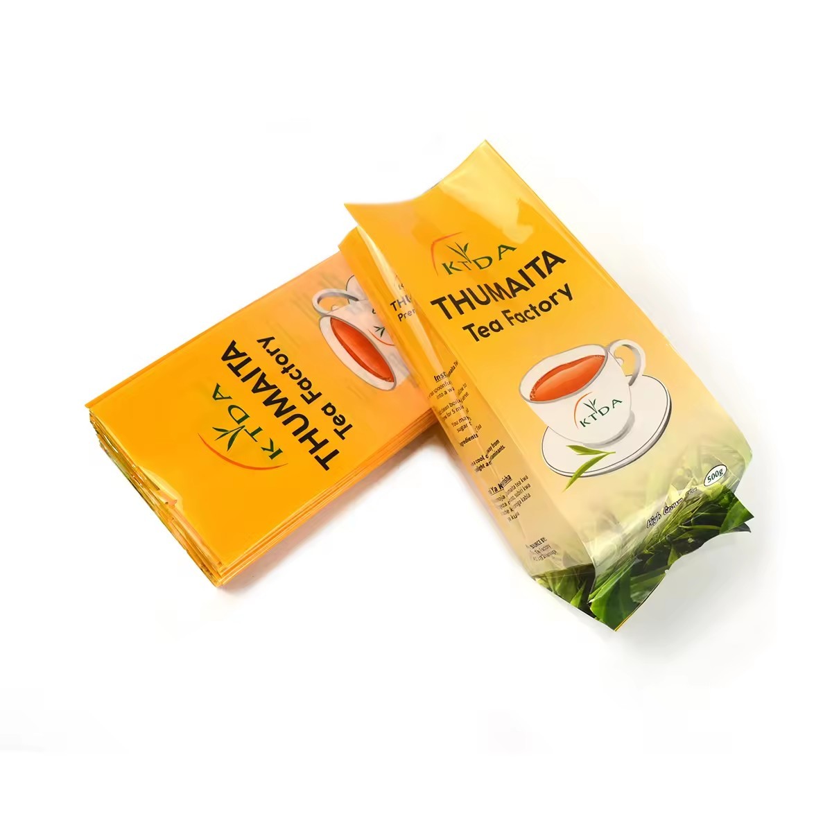 Custom Printed Laminated 240g 500g Waterproof Plastic Bag Pouch Back Seal Foil Food Grade Tea Packaging Bags Side Gusset