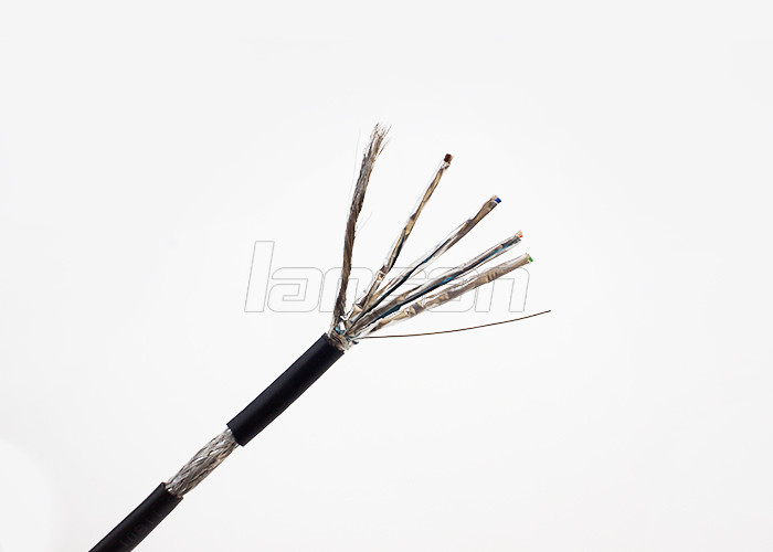 Pure Copper SSTP Shielding 24AWG 1FT CAT6A Patch Cord