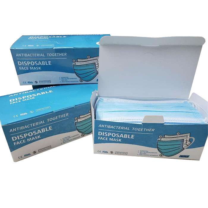 Antibacterial Medical 3 Layer Mask Ear Loop Face Mask With Nelson