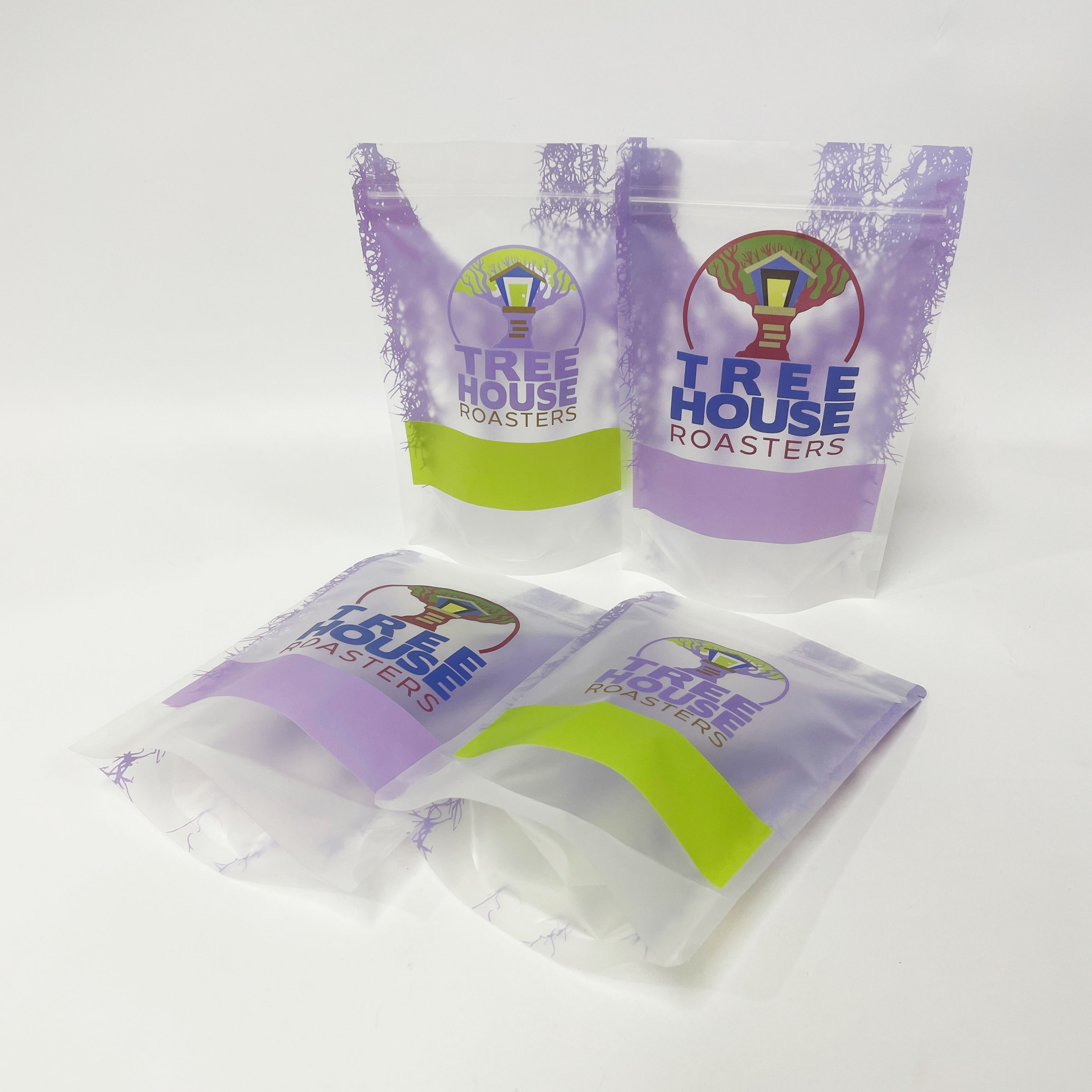 MOQ 500 Stand Up Pouch Custom Printed Resealable Plastic Bags Food Grade Packaging Bags for Tea Powder