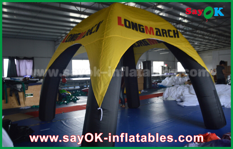 Go Outdoors Air Tent Logo Printed 4 Legs Inflatable Air Tent Spider Dome Tent With PVC Material