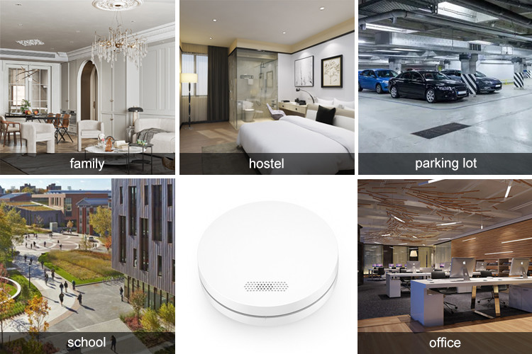 10 Year Battery Tuya Wifi Smoke Sensor Fire Safety Alarm System Smoke Detector With CE TUV