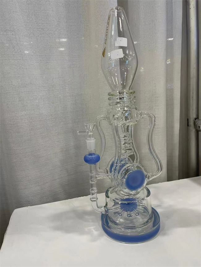 16′′ Glass Smoking Water Pipe Bubbler Oil Rig Dab Tool