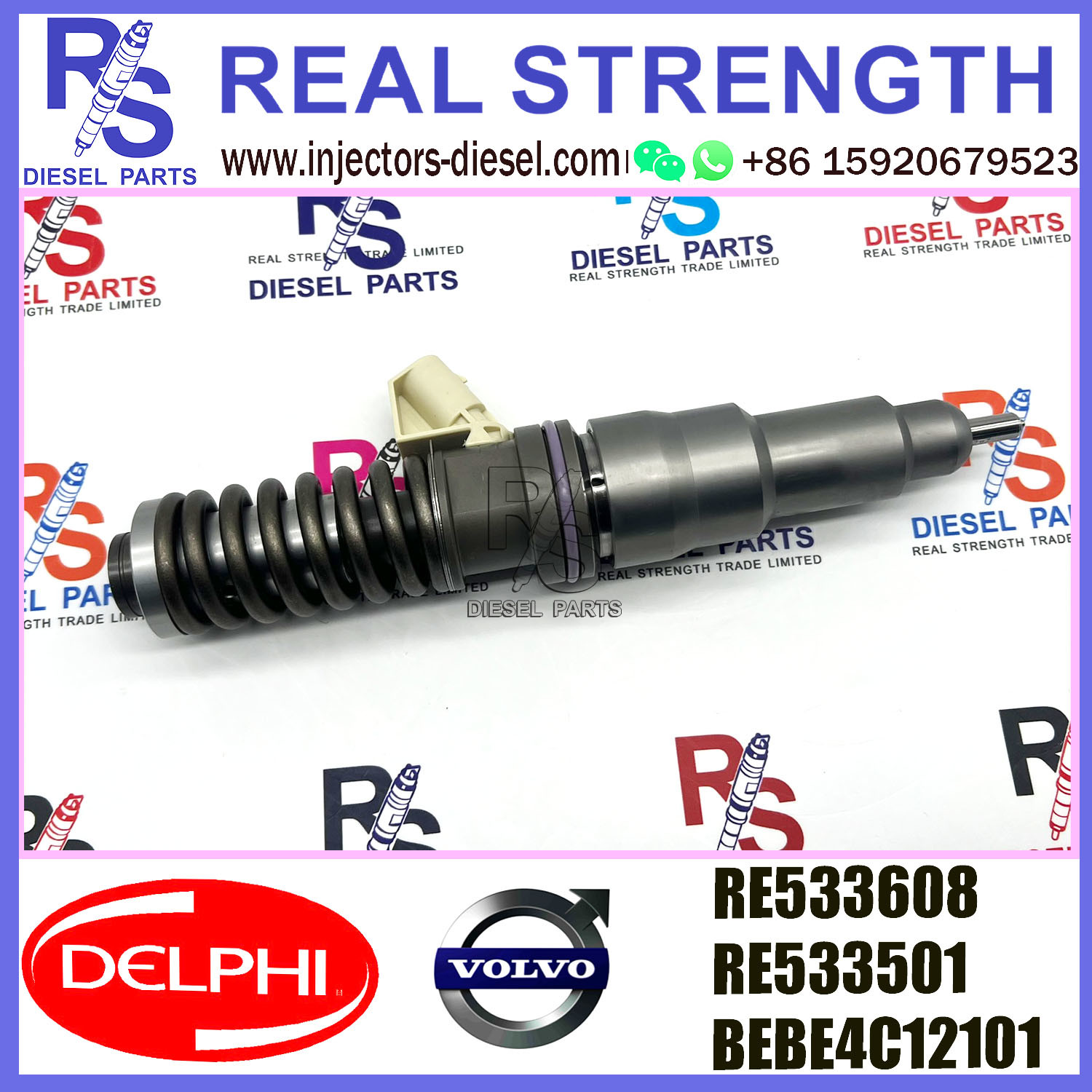 DELPHI Fuel Injectors 2 Pin RE533608 RE533501 BEBE4C012101 E1