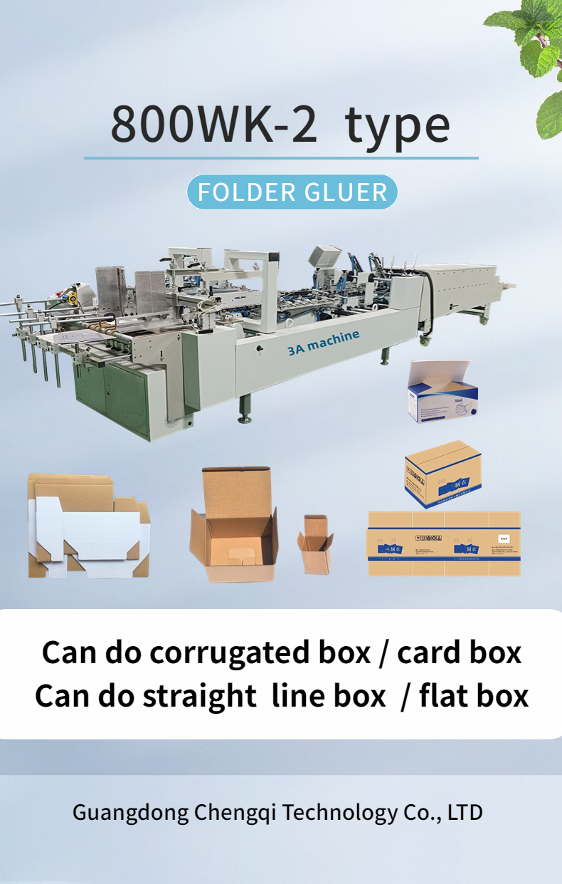Advanced CQT-800WK-2 Corrugated Paper Box Folder Gluer Machine for Cardboard Boxes
