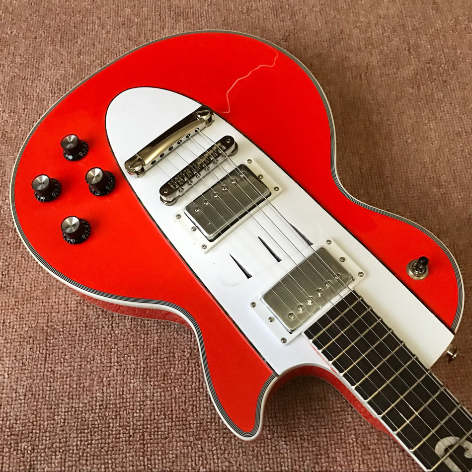 Custom hot selling orange Lp electric guitar guitar musical instruments mahogany body neck