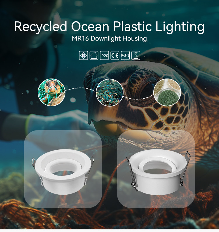 Eco Friendly MR16 Downlight Housing Deep Curve Down Light Housing