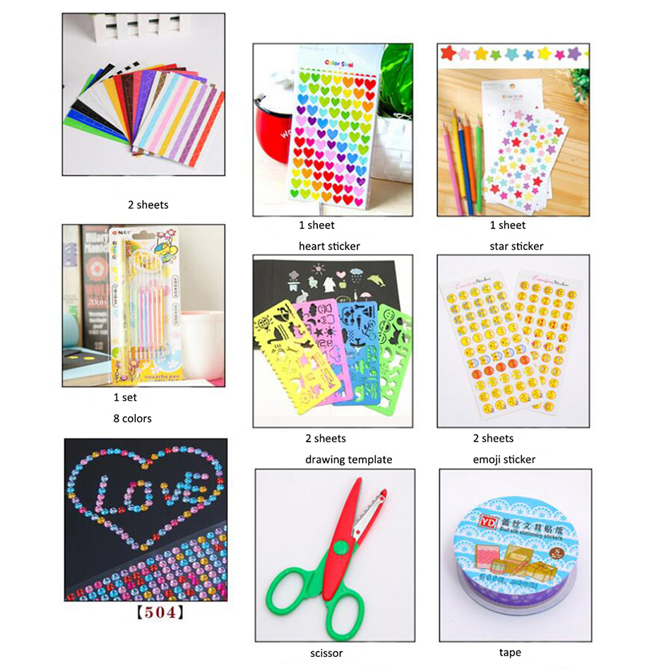DIY Printable Label Stickers Gift Packaging Tool Explosion Box Accessory Scissors