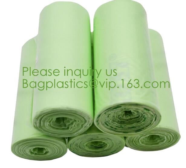 Eco friendly Compostable Biodegradable commercial bags,100% Environment Friendly Compostable Cornstarch Garbage Bags pac