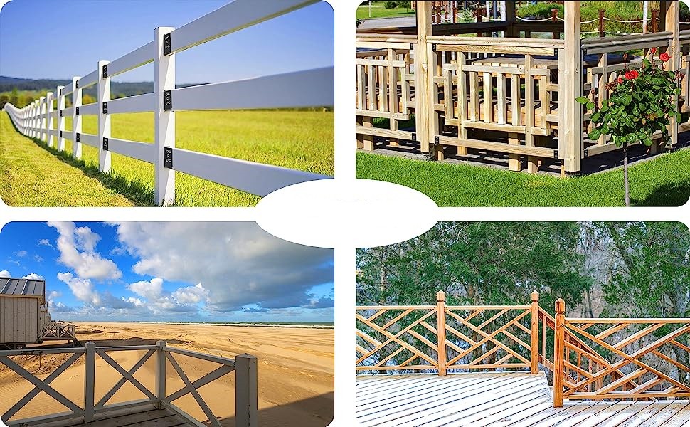 Fence supports Mount connector 2x4 Deck Railing Brackets for Porches Pavilions Pergolas Log Cabin