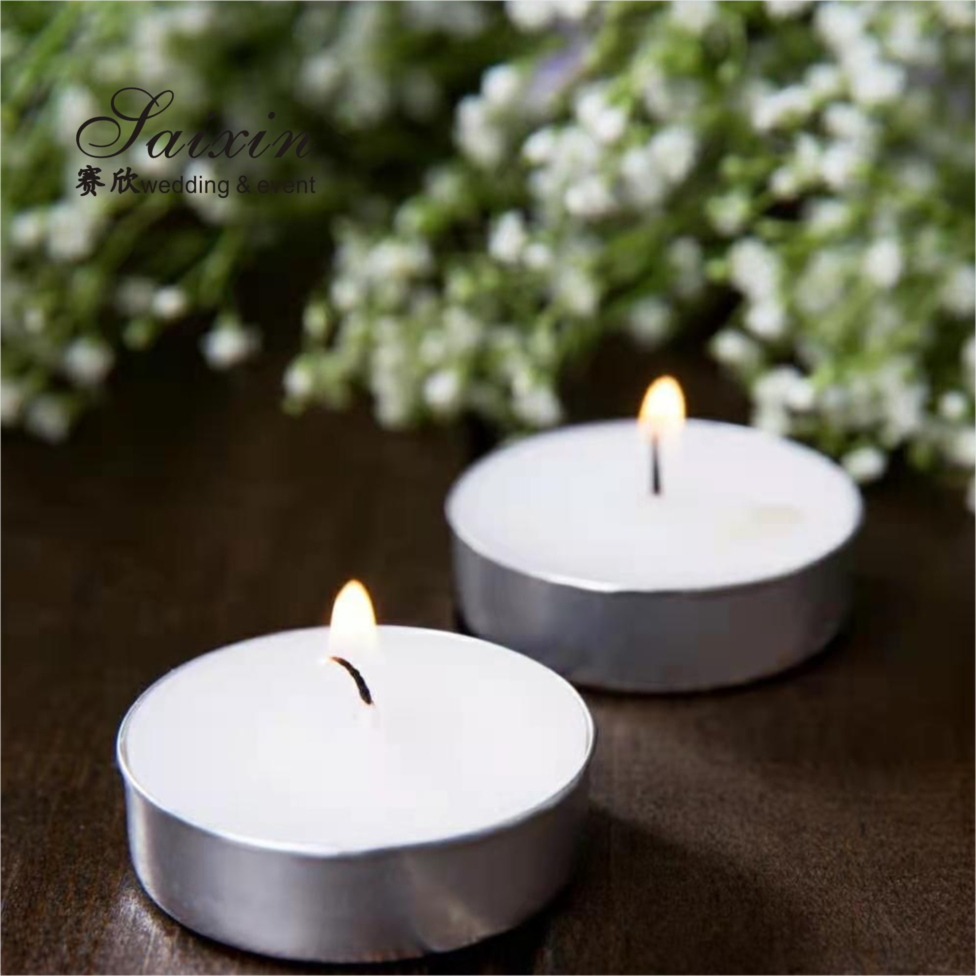 2021 Battery Operated Warm White Flat Flickering LED Pillar Candles For Wedding Candelabras