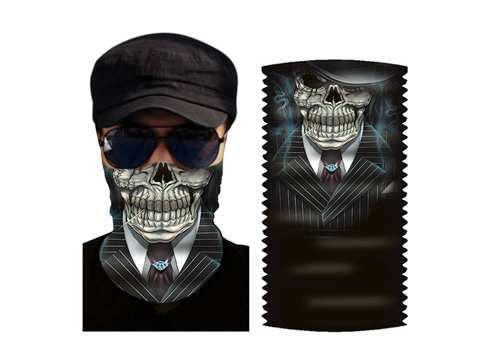 Wristband Black Caribbean Flags Printed Cartoon Face Bandana