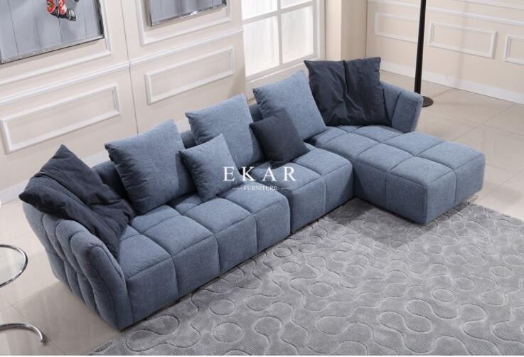 Latest Living Room Classic luxury Fabric Couch Curved Design Modern Sofa
