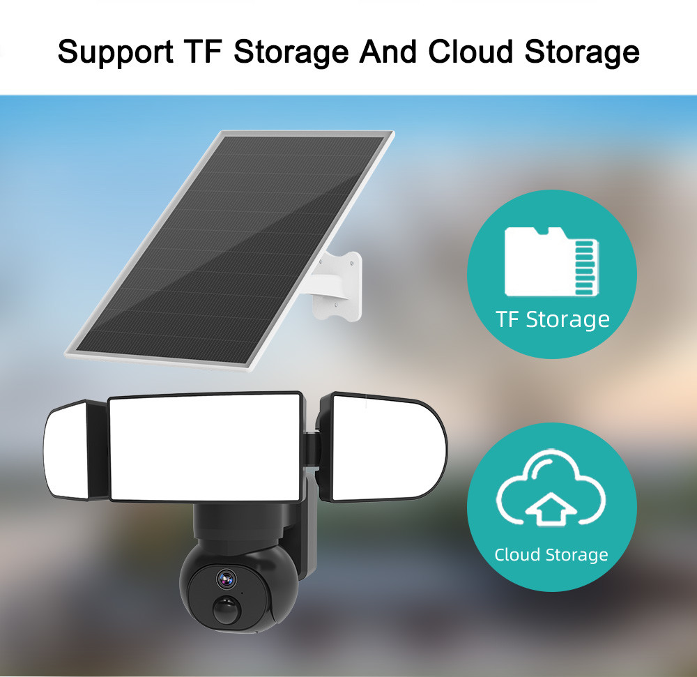 4G 4MP Cellular Solar Security Camera Pan Tilt 19200mAh Battery Operated CCTV Camera