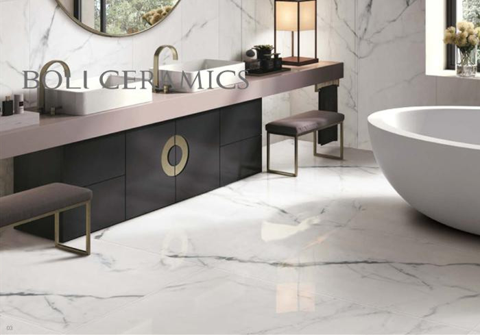 Arabescato Corchia White Marble Like Porcelain Tile 600x1200 Mm Size Ceramic Kitchen Floor Tile