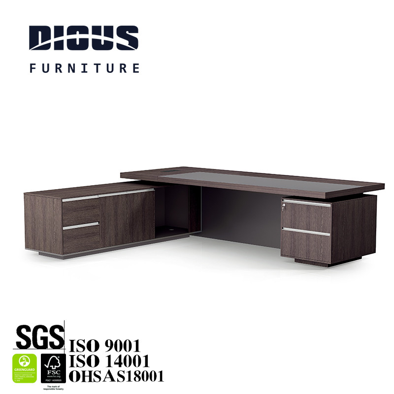 Steel Leg Melamine Computer Desk , 0.75m L Shape Office Table