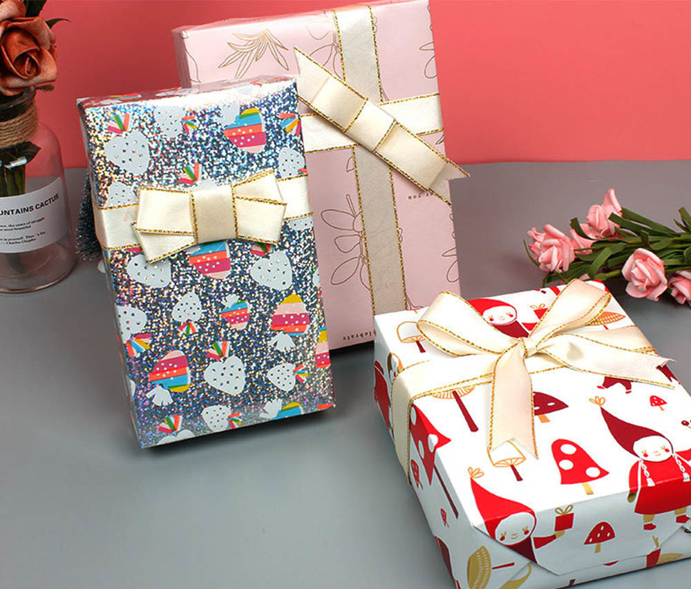 Colourful CMYK Printed Gift Wrapping Paper Christmas Present Packing Paper