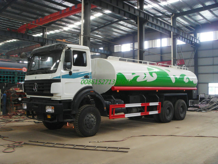 Beiben AWD off road Steel Water Tanker Truck 6x6 With Water Pump Bowser For Transport Clean Drinking Water 16-18cbm