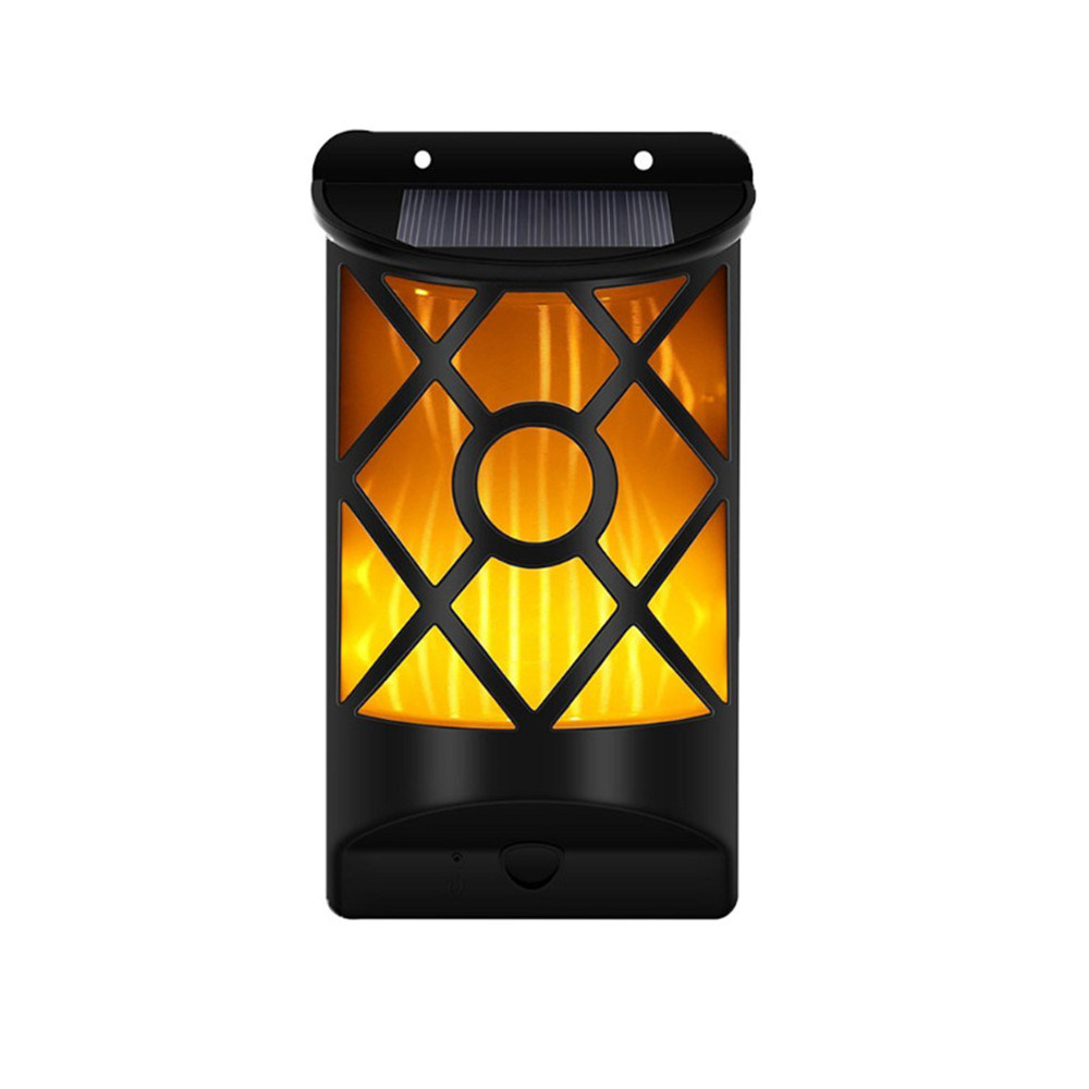Solar Powered LED Burning Flicker Flame Fire Light Oudoor Garden Wall Lamp Ningbo Factory Walmart Vendor for Holiday Gift