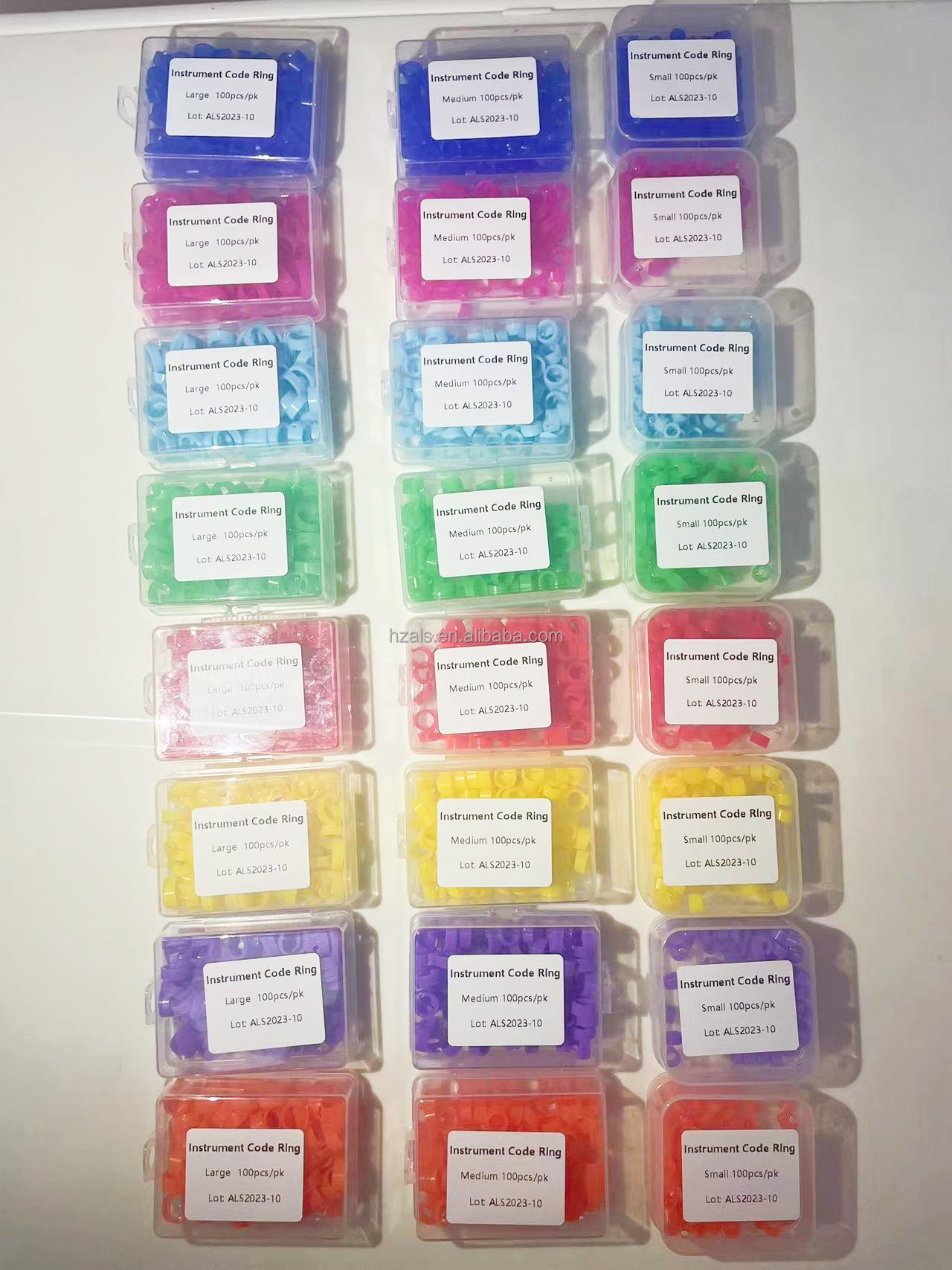 Small Medium Large Dental Silicone Instrument Color Code Rings Optional Color 100pcs/box or 160pcs/box Silicone Class I