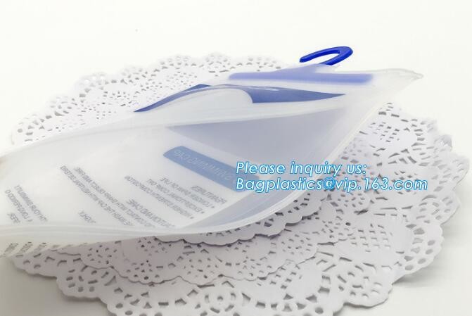 Frosted Zip lockk bag EVA PVC hanger bag for clothes, EVA frost drawstring bag, Frosted Plastic EVA Garment Packing Bag zi