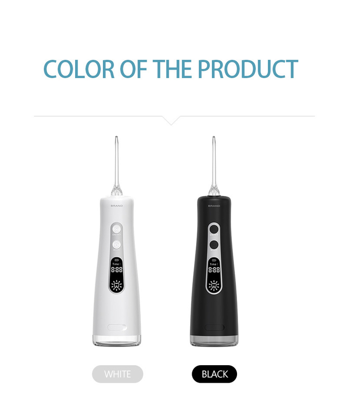 Oral Irrigator Dental Care 350ml Tank LED Display Rechargeable USB Portable Water Flosser
