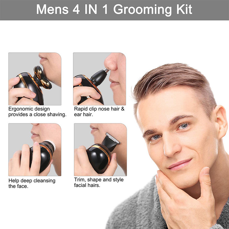 Easy Operate Rotary Head Shaver , Electric Shaving Razor Battery 800 MAh