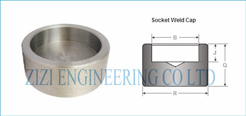 Socket Weld Threaded Pipe Cap , ASTM A182 F22 Forged Steel Pipe Caps Anti Rust Oil