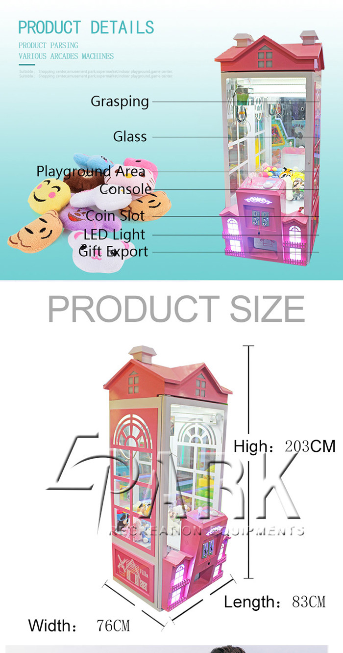 Villa House Big Claw Crane Game Amusement Arcade Machine 1 Year Warranty
